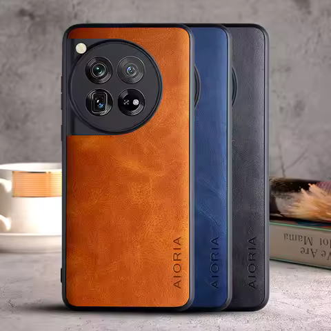 Case for Oneplus 12 12R 11 10 9 8 Pro 10T 8T 11R 9R 9RT coque Luxury Vintage leather Phone cover fun