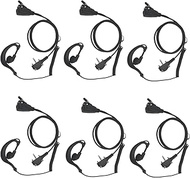 Pdflie 3.5mm Screw 1 Pin Earbud Earphone G Shape Ptt Mic Earpiece Headset Compatible with Motorola V