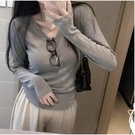 Debian Knit Rib Women's Long Sleeve T-Shirt (LD 88, P 52)