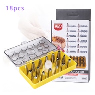 55/18 PCS Stainless Steel Cream Cake Nozzles set Squeeze Flower Nozzle with Storage Box Cake Decorat