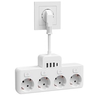 4-PLUG AC + 3 USB-A & 1 USB-C PLUG OUTLET - ELECTRICAL Stabilizer Adaptor WITH SWITCH