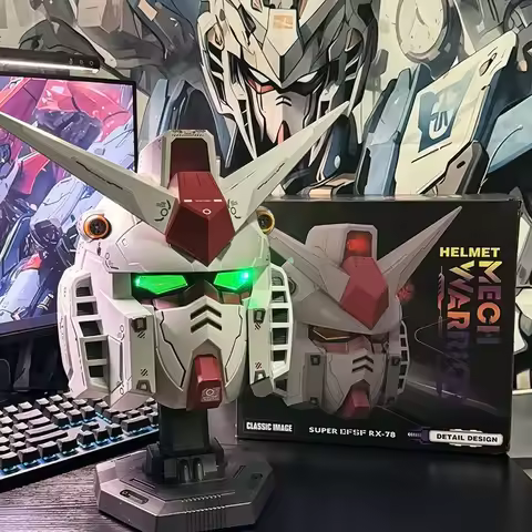 Gunpla Rx-78 Gundam BN Head Collection Action Figures With Base Wearable Robot Helmet Kits Models Co