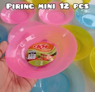 Sopo Ngiro  1 Lusin Piring Kecil Plastik Tempat Sambal / Piring Kue Piring Lepek / Piring Plastik Mini Piring Sambal