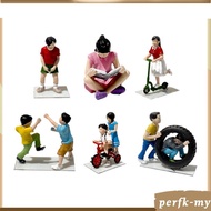 [PerfkMY] 1/64 Miniature Figure Painted Kids Figure Model Mini People Figurine for Diorama