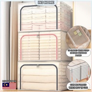 24L/66L/100L Clothes Storage Box Transparent Foldable Storage Bins With Lids Waterproof Storage Orga