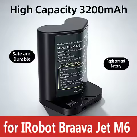 New 10.8V Batteryfor IRobot Braava Jet M6 3200mAh Rechargeable Li-ion Battery Pack Ultimate Robot Mo