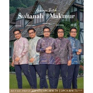 KURUNG SULTANAH & KEMEJA SULTAN BATIK MAKMUR COUPLE SET MATERIAL SATIN DUBAI BAJU RAYA SEDONDON SAIZ