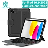 Nillkin Keyboard Case For For iPad Air 5 / Air 4 / iPad Pro 11 2022 2021 2020 2018 Case With Pencil Holder Multifunction Shockproof Camera Protection Slide Cover