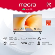 Megra Android TV 32 Inch Bezel-Less HD TV Smart Television Android System LED TV Digital Android TV Frameless 32寸高清电视机