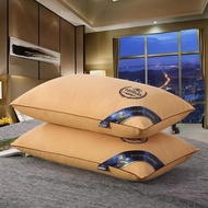 Hilton pillow, feather pillow, hotel and home use pillow core, adult double feather velvet neck supp
