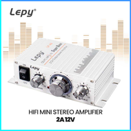 COD Lepy HiFi Mini Stereo Amplifier Treble Bass Booster 2A 12V / power mini 12v full bass / amplifie