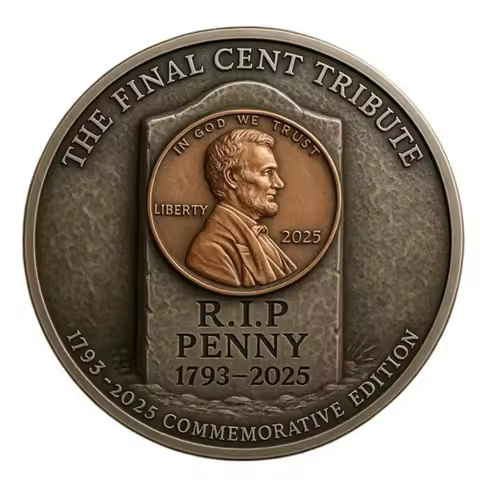 New Last Lincoln Penny Tribute Token Final Cent Memorial Coin Historical Commemorative Coin For US P