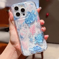 Cartoon Ocean Blue Turtle Case For Samsung A55 A16 A15 A35 A26 A54 A05 A14 A06 A53 A33 A52 A23 A32 A