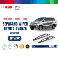 Wiper Avanza Merk Bosch Advantage 16" & 20" - 2 Buah/Set - Hitam