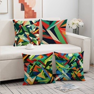 Nordic Rainbow Geometric Pillow Case 45x45cm 1pc/4pcs - Modern Art Soft Cushion Cover Home