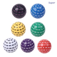 Super 100 Sided Polyhedral Dice D100 Multi Sided Acrylic Dices for Table Board Game