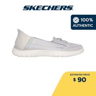 Skechers Women Slip-Ins On-The-GO Flex Top Notch Shoes - 136543-GRY Air-Cooled Memory Foam Heel Pillow SK7504