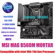 Used MSI MAG B560M MORTAR MATX DDR4 LGA 1200 Motherboard B560 Chipset Supports 10th 11th Intel Proce