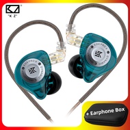 KZ EDX PRO X Wired Dynamic Drive Headphone Add Faaeal PU Square Storage Box HIFI Bass Earbuds With P