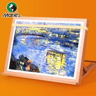 เวิร์กสเตชันขนาดใหญ่ภาพไม้คณะศิลปินตารางที่ปรับได้ขาตั้งART & CRAFT French TableTop Easel Sketch Wo