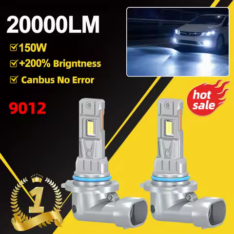 9012 HIR2 20000LM Universal LED Canbus Headlight NO FAN LED Fog Lam Upgrade 3570 Chip Highlight Car 