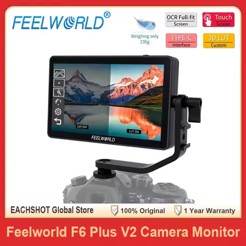 FEELWORLD F6 PLUS V2 6 Inch 3D LUT Touch Screen DSLR Camera Field Monitor IPS FHD 1920x1080 Video Fo