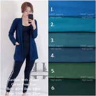 Cardigan Cotton Long Cardigan Muslimah Longsleeve Cardigan Plain Women Outerwear