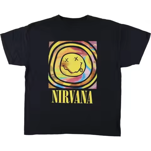 Used NIRVANA Band Graphic Print Men's and Women's Loose Short Sleeved T-shirt for Casual Wear All Ye