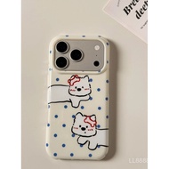 Phone Phone Case Suitable for iPhone XS XR XSMAX 11 12 13 14 15 16 17 Pro max Plus Air Bow Polka Dot