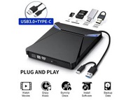 全城熱賣 - 電腦外接 CD/DVD 光碟機，USB 3.0 C 型 DVD 播放器,可攜式 CD/DVD 燒錄機，外接 DVD 光碟機相容筆記型電腦桌上型電腦 Windows 11/10/8/7