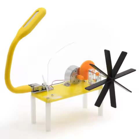 Useful Developmental Hydroelectric Generate Model DIY Handcrafted Science Experiment Kit Wood Teachi