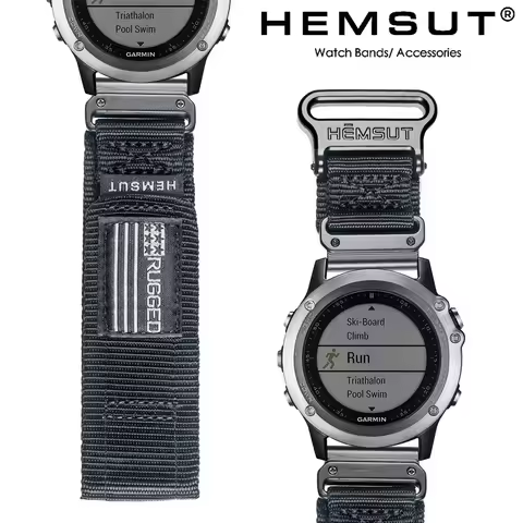 Compatible With Garmin Watch Band Nylon Quickfit 20 22 26mm Sports Military Wrist Strap For Fenix/MK
