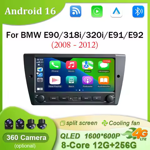 9.3 inch CarPlay Auto Android For BMW E90/318i/320i/E91/E92 2008-2012 Car Radio Multimedia GPS Stere