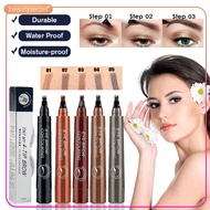 Cocute Microblading eyebrow pencil coloring pen/4 pointed liquid eyebrow pen/5 colors makeup eyebrow