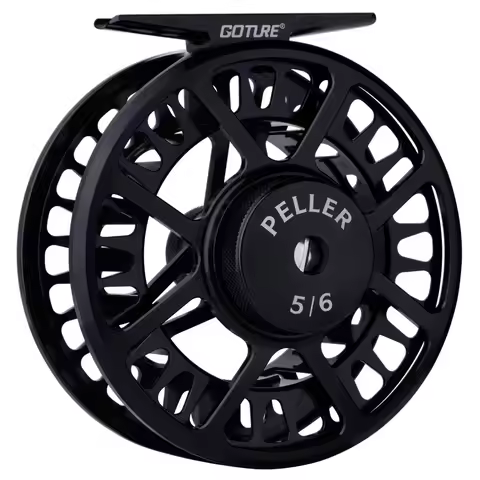 Goture PELLER Fly Fishing Reel 5/6 7/8 WT CNC Machined Large Arbor Wheel Fly Reel for Trout Bass Sal