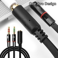 5-1Pcs 2 in 1 Headphone Microphone Audio Adapter Converter Splitter Cable Stereo - 3.5mm Computer 1 