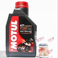 [Giá tốt nhất] Combo Motul 7100 10w-50 tặng lọc nhớt Ya . DoChoiXeMay