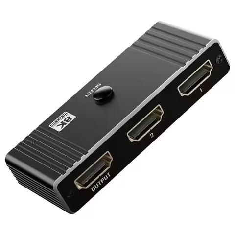 (A21Z] Bi-Directional 8K -Compatible Switcher 2 in 1 Out 8K@60Hz 4K@120Hz 48Gbps Switch with Remote 