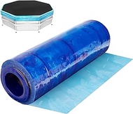 1200 Ft x 11.6 Inch Winter Pool Cover Seal for Above Ground Pools- Good Air-Tightness Pool Cover Seal Wrap- Shrink Film Stretch Film Wrap for a Variety of Pools to Keep Clear (Blue)
