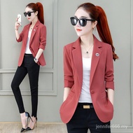 【blazer/suit】Women's Short Blazer Thin Western Style Fashion Tailored Suit Top