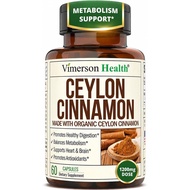 Organic Ceylon Cinnamon Capsules - Ceylon True Cinnamon Supplements (Canela de Ceylan) for Inflammat