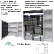 LATINA Aluminum Powder Coated Mirror Cabinet - LTN1960WH White