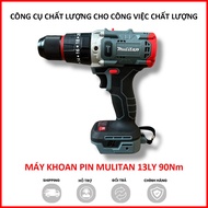Thân Máy Khoan Pin 13 ly Mulitan 6013 3 Chức Năng Đầu Kẹp 13mm AUTOLOCK Động Cơ Không Than Pin Phổ T