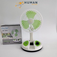 Foldable rechargeable desk fan with LED light KC-5811.