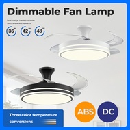 【GuangMao】DC Motor Ceiling Fan With Light 36“42”48“ Foldable Fan Blades Living Room Ceiling Fan