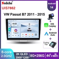 Volkswagen Passat B7 2010-2016 Android Player 8core 10 inch 2K QLED Screen Carplay Auto Wifi 4G 360 