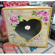 DOS TART BOX WITH LOVE MOTIF LID 26x26x12 & 30x30x12 CONTENTS 10 PCS