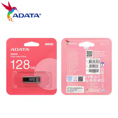 ADATA USB Flash Drive UR350 Brand New 100% Original Universal Serial Bus USB3.2 Memory Stick 256GB 1