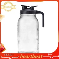 [Hot-Sale] 64Oz Glass Pitcher with Lid Wide Mouth Jar Leak-Proof Water Jug, for Water, Juice, Milk, 