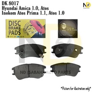 HYUNDAI INOKOM ATOS PRIMA 1.1 / ATOS 1.0 DK8017 FRONT BRAKE PAD